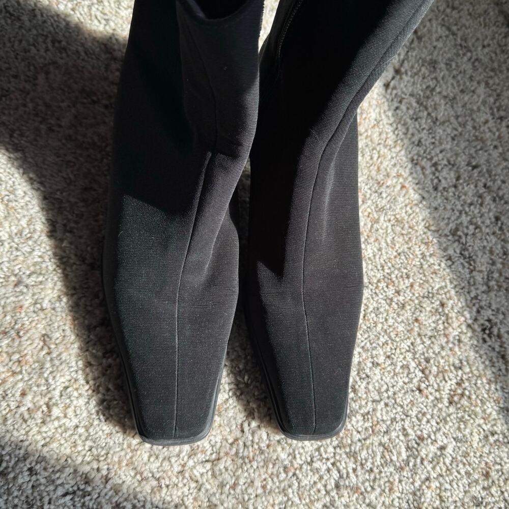 Stuart Weizman | Black Block Heel Slip On Women's… - image 3